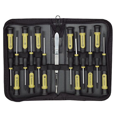 MICRO Screwdrivers, 13 pcs. with case