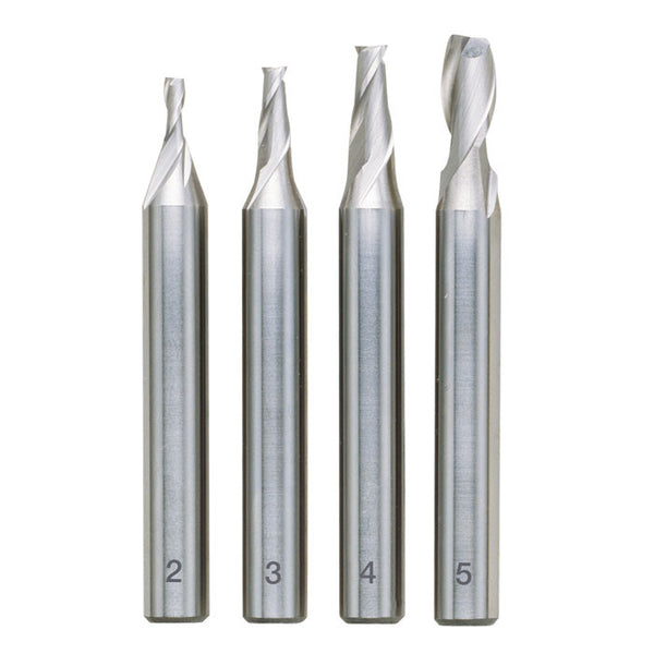 4 piece milling cutter set (2, 3, 4 and 5 mm) – PROXXON Inc