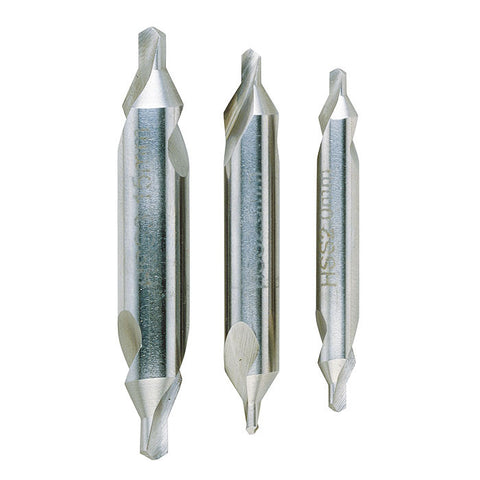 3 piece center drill set (2, 2,5 and 3,15 mm)