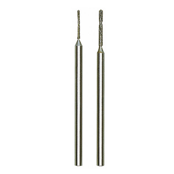 Diamond twist drills 2 pcs., Ø 1/32" + 3/64" (0,8 + 1,2 mm)