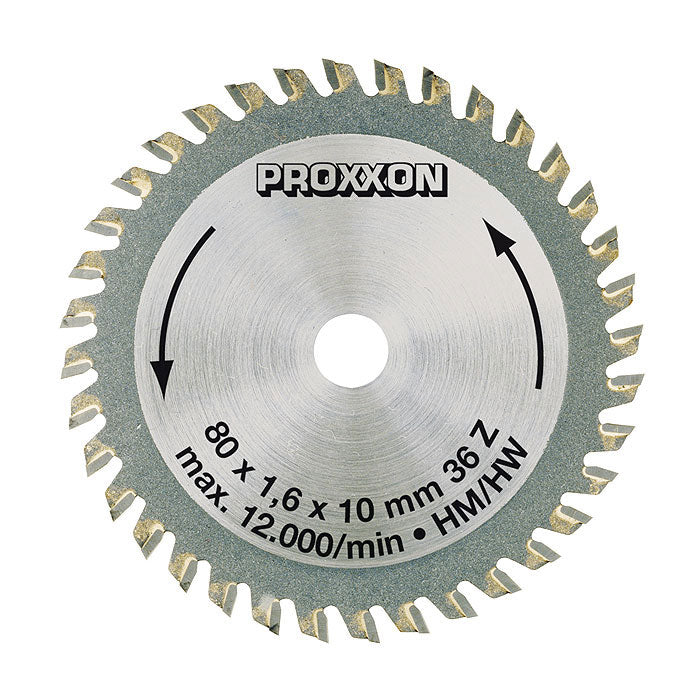 Carbide tipped saw blade for FKS/E, FET & KGS 80, 36 teeth