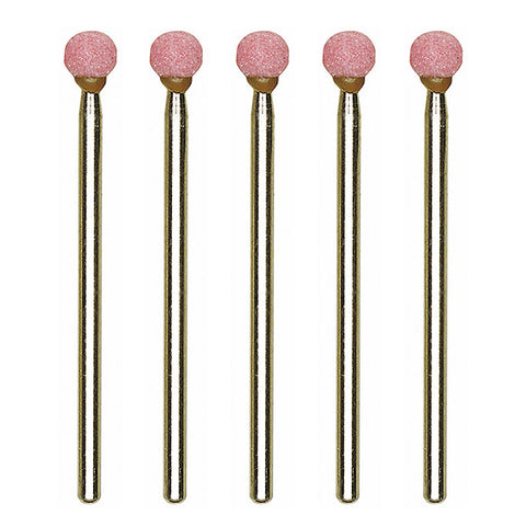 Aluminum-oxide mounted points round, 5 pcs.