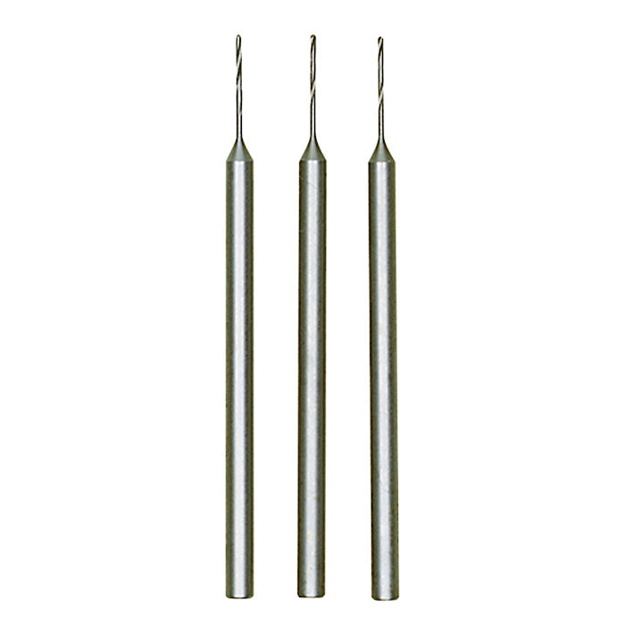 Tungsten vanadium micro twist drills, 3 pcs., Ø 1/64" (0,5 mm)