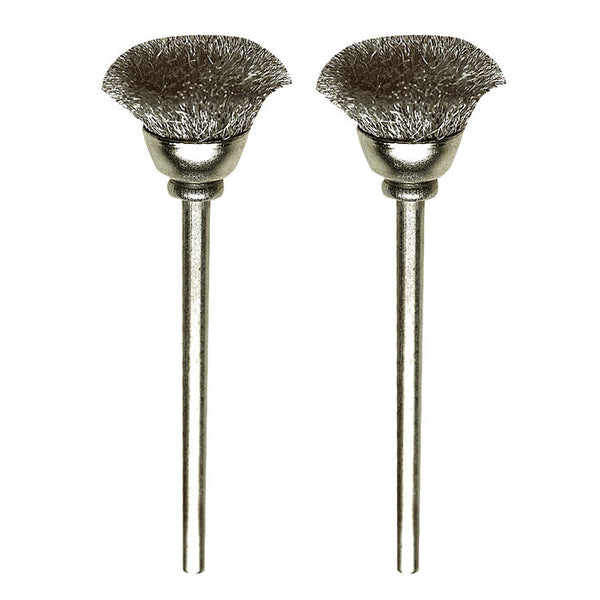 Carbon steel cup brushes, 2 pcs., Ø 33/64"