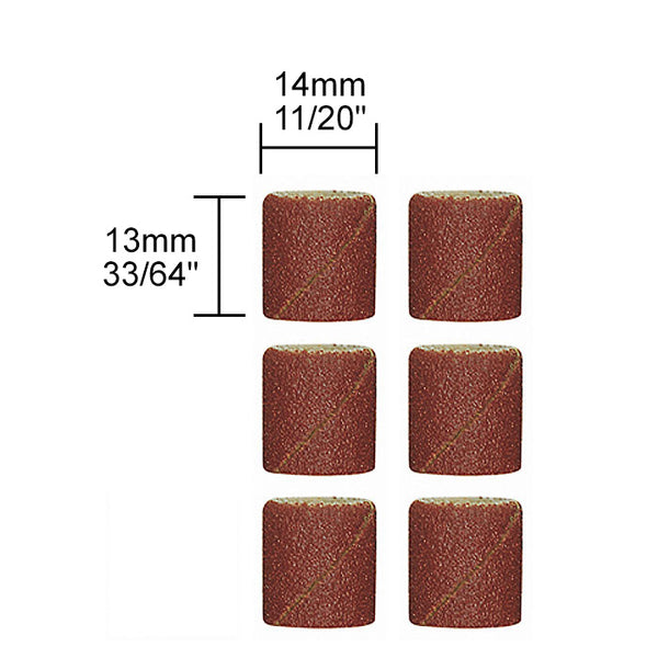 Replacement sanding bands, 10 pcs., 14mm, 120 grit (for 28978)