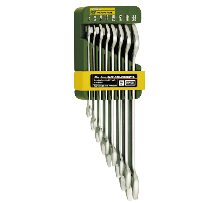 SlimLine flat spanner set in holder