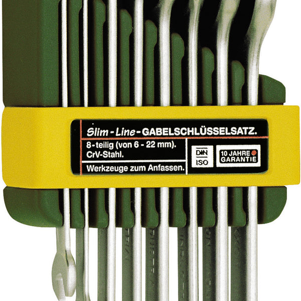 SlimLine flat spanner set in holder