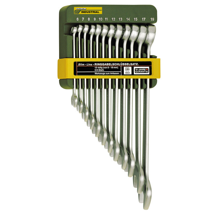 SlimLine combination spanner set in holder