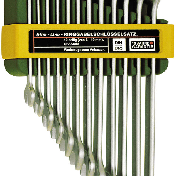 SlimLine combination spanner set in holder