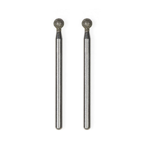 Diamond grinding bits in spherical shape, tip diameter 4,4mm, 2 pcs.
