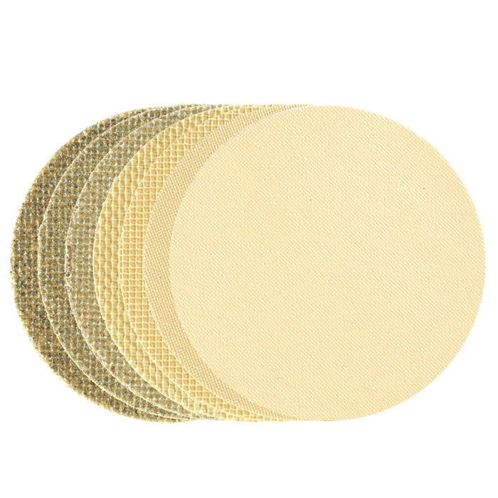 Set of diamond sanding discs, 60 - 120 - 200 - 400 - 800 - 1500 - 3000 grit, diameter 50mm, including foam backing pad