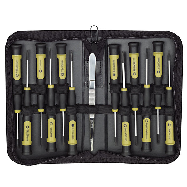 MICRO Screwdrivers, 13 pcs. with case