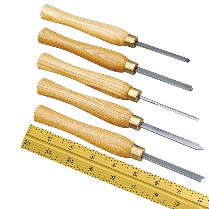 Five piece turning tool set in box