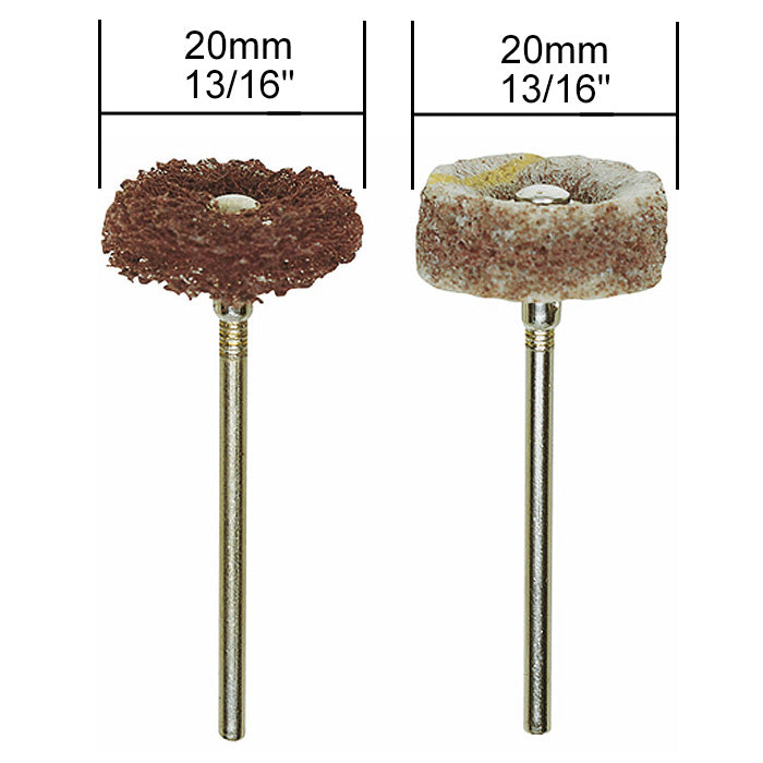 5-Pack Very Hard Nylon Abrasive Brushes For Rotary Tools - Fit Dremel, Proxxon