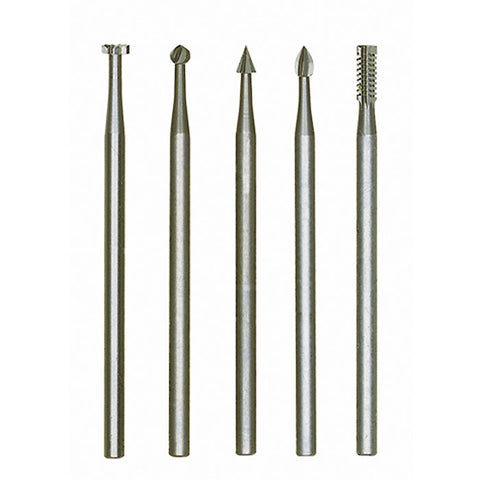 Set of Tungsten vanadium precision cutters, 5 pcs., Ø 1/8" + 3/32"
